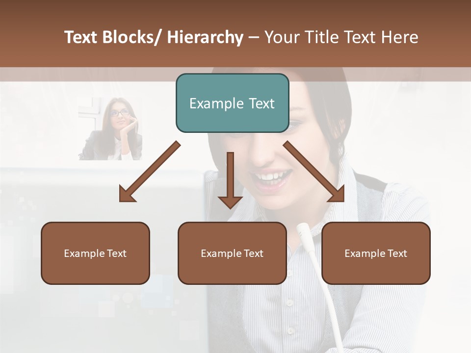 A Woman Sitting In Front Of A Laptop Computer PowerPoint Template