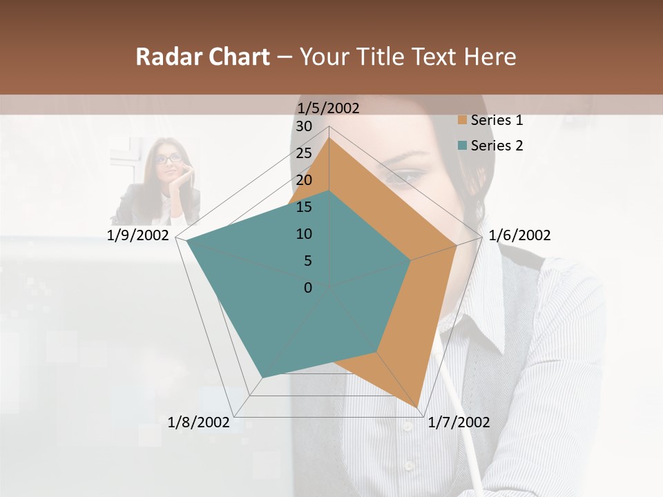 A Woman Sitting In Front Of A Laptop Computer PowerPoint Template