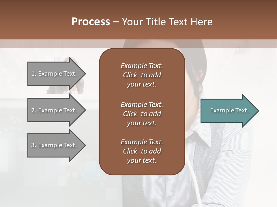 A Woman Sitting In Front Of A Laptop Computer PowerPoint Template
