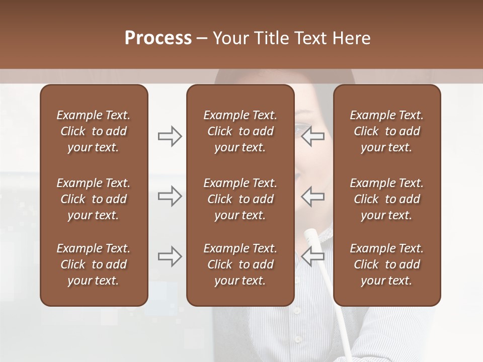 A Woman Sitting In Front Of A Laptop Computer PowerPoint Template