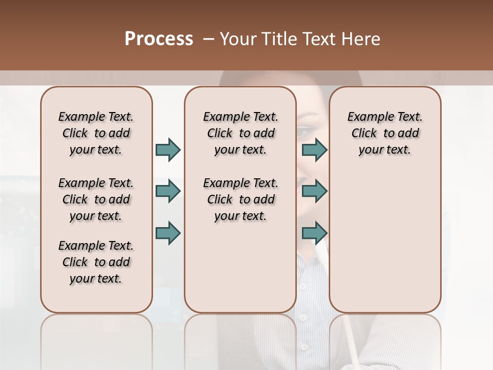 A Woman Sitting In Front Of A Laptop Computer PowerPoint Template
