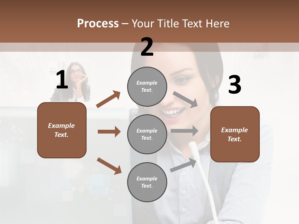 A Woman Sitting In Front Of A Laptop Computer PowerPoint Template