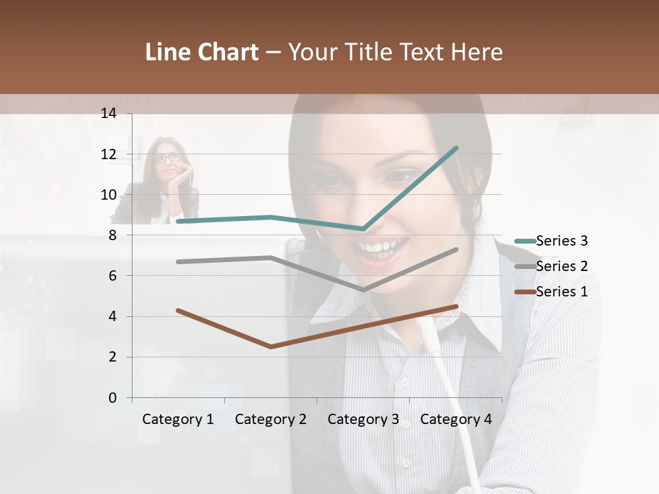A Woman Sitting In Front Of A Laptop Computer PowerPoint Template