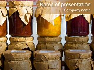 Jar Cook Paper Storing PowerPoint Template