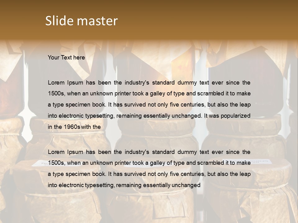 Jar Cook Paper Storing PowerPoint Template