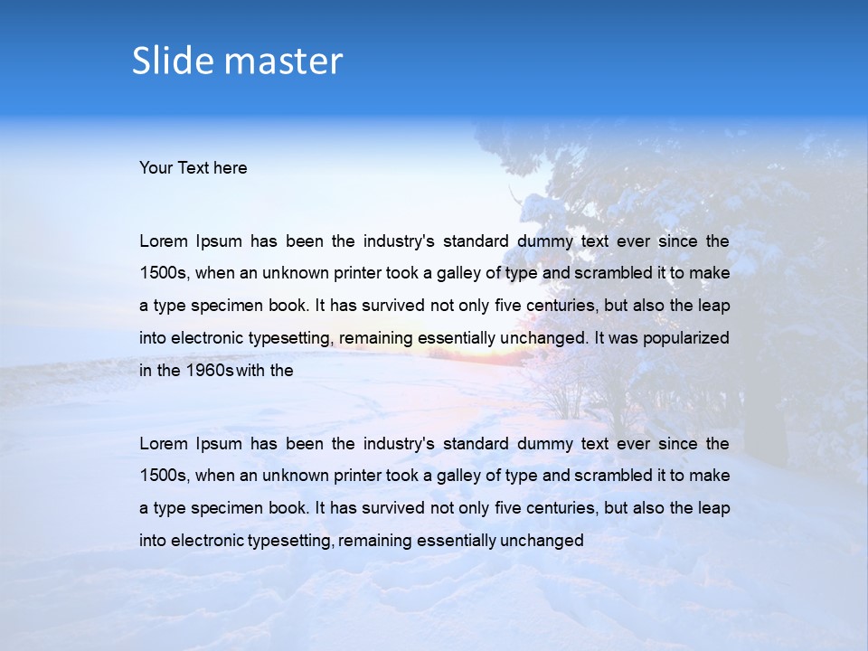 Freeze Blue Nobody PowerPoint Template