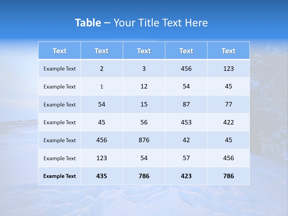 Freeze Blue Nobody PowerPoint Template
