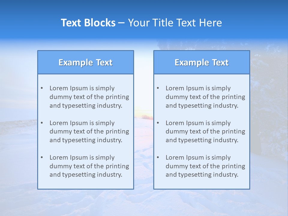 Freeze Blue Nobody PowerPoint Template