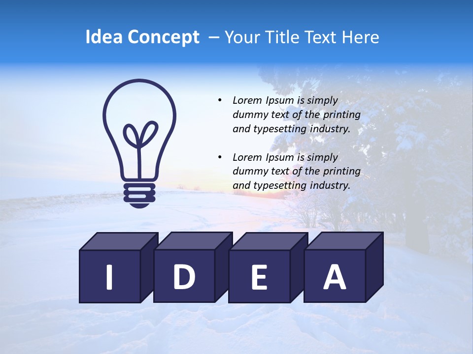 Freeze Blue Nobody PowerPoint Template