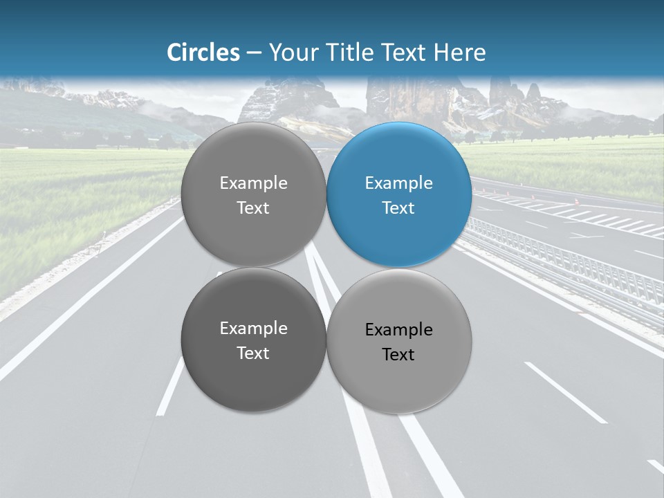 An Empty Road With Mountains In The Background PowerPoint Template