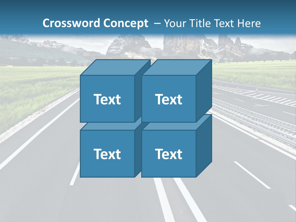An Empty Road With Mountains In The Background PowerPoint Template