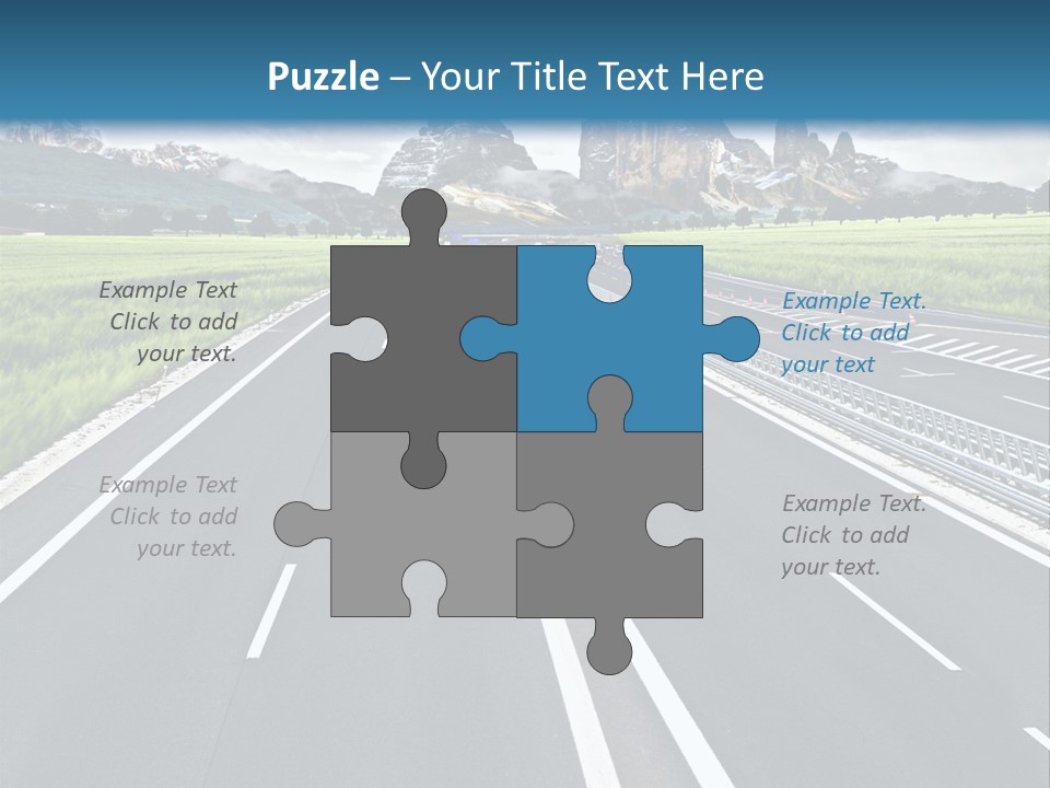 An Empty Road With Mountains In The Background PowerPoint Template