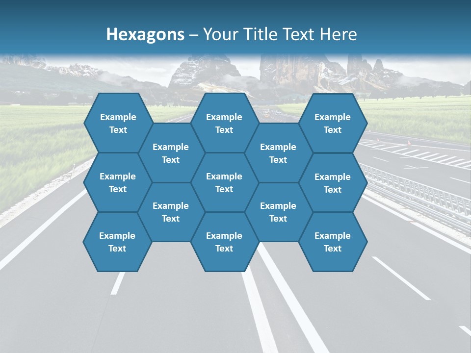 An Empty Road With Mountains In The Background PowerPoint Template