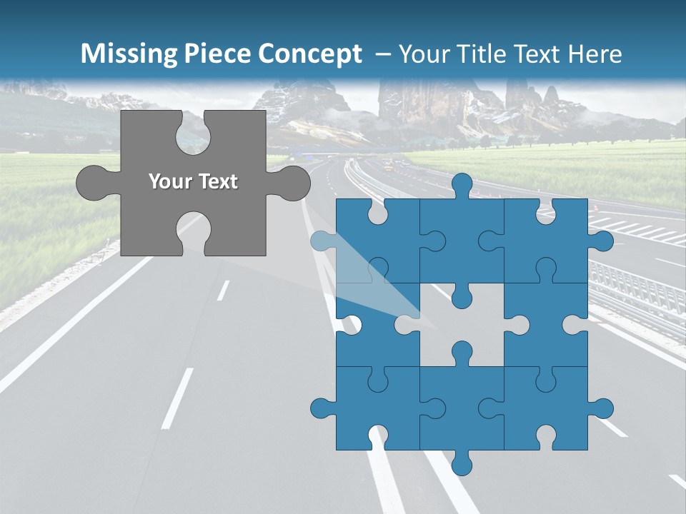 An Empty Road With Mountains In The Background PowerPoint Template