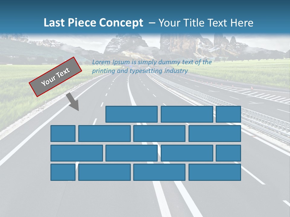 An Empty Road With Mountains In The Background PowerPoint Template