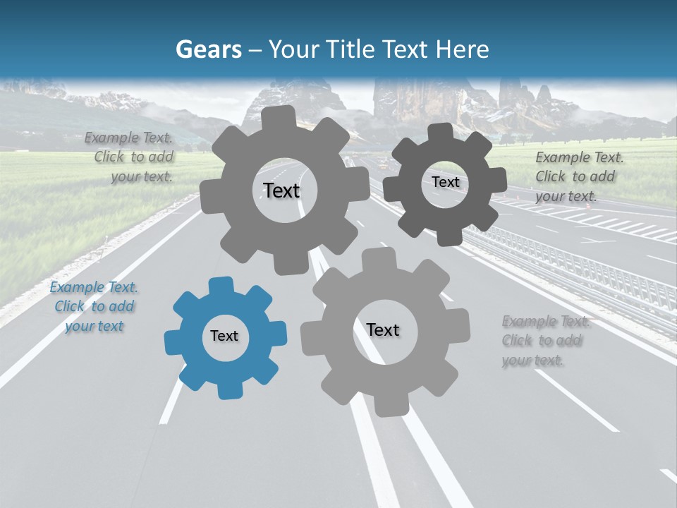 An Empty Road With Mountains In The Background PowerPoint Template