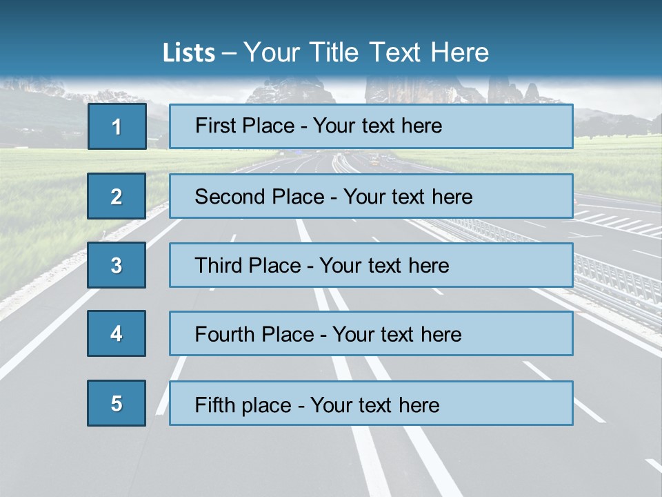 An Empty Road With Mountains In The Background PowerPoint Template