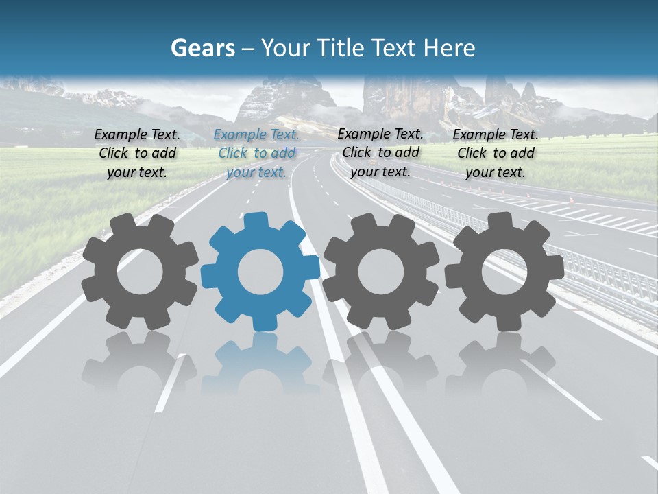 An Empty Road With Mountains In The Background PowerPoint Template