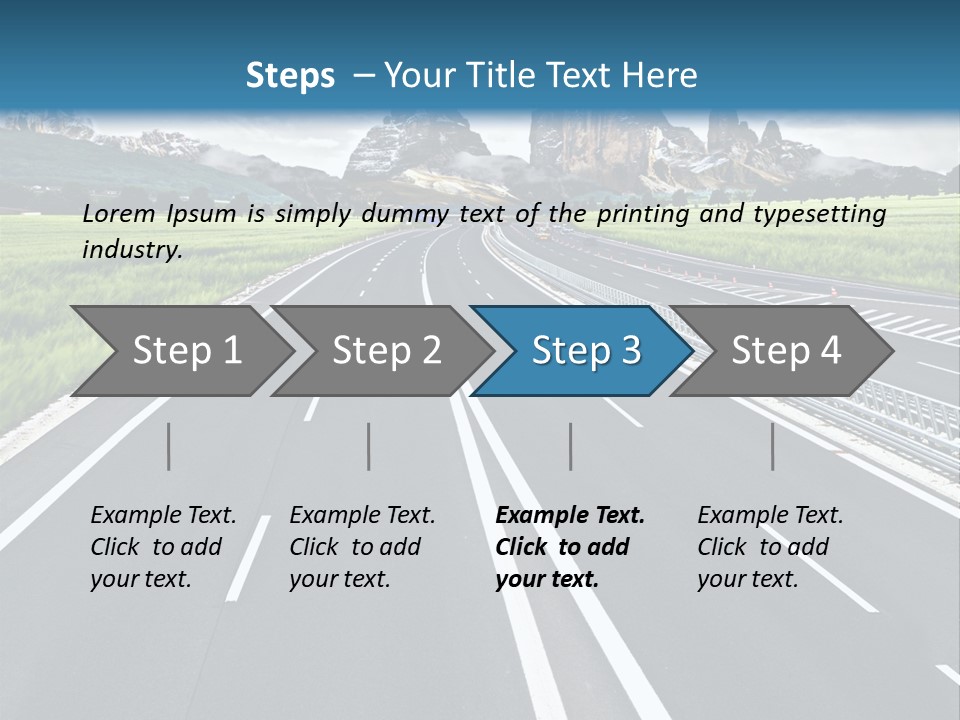 An Empty Road With Mountains In The Background PowerPoint Template