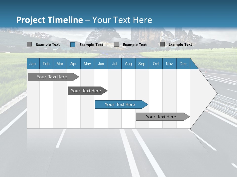 An Empty Road With Mountains In The Background PowerPoint Template