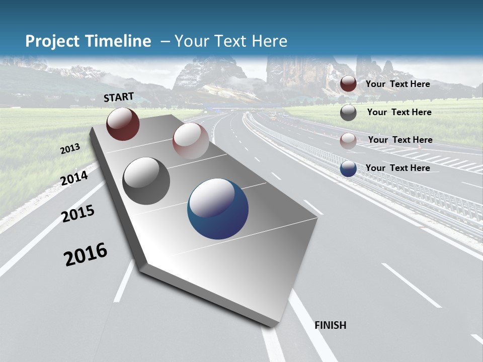 An Empty Road With Mountains In The Background PowerPoint Template