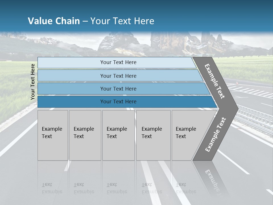 An Empty Road With Mountains In The Background PowerPoint Template