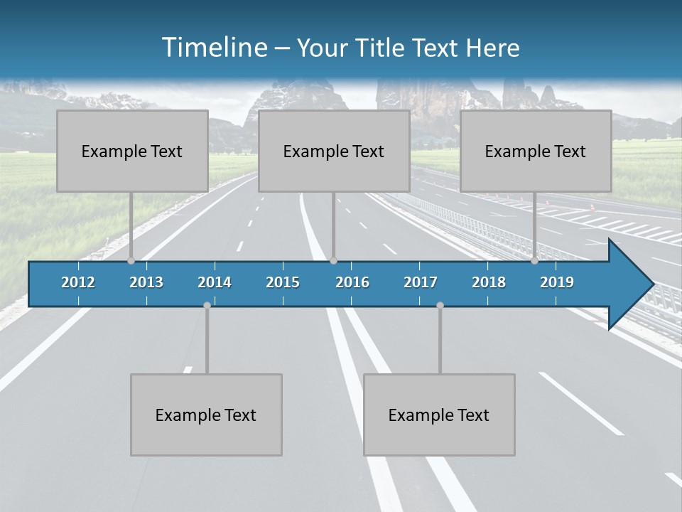 An Empty Road With Mountains In The Background PowerPoint Template