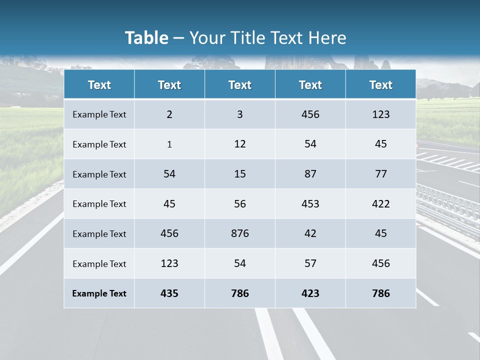 An Empty Road With Mountains In The Background PowerPoint Template