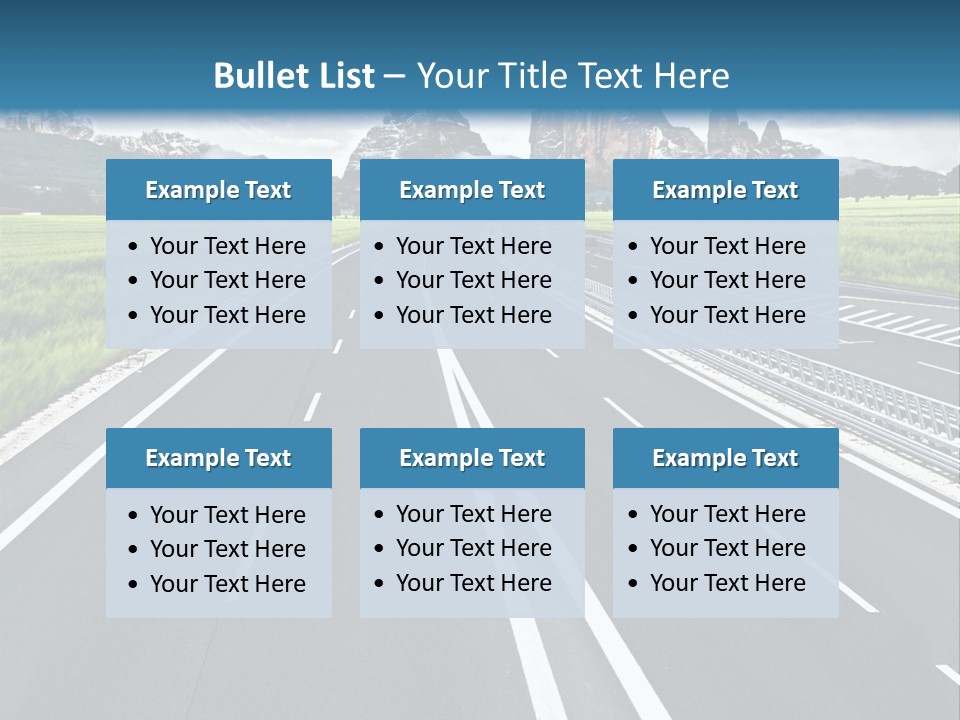An Empty Road With Mountains In The Background PowerPoint Template