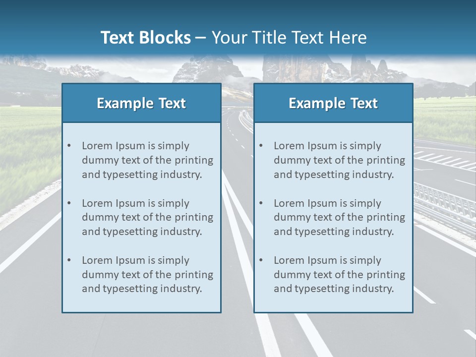 An Empty Road With Mountains In The Background PowerPoint Template