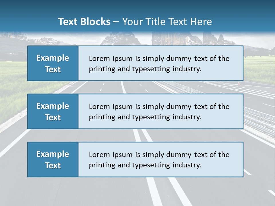 An Empty Road With Mountains In The Background PowerPoint Template