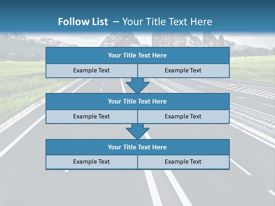 An Empty Road With Mountains In The Background PowerPoint Template