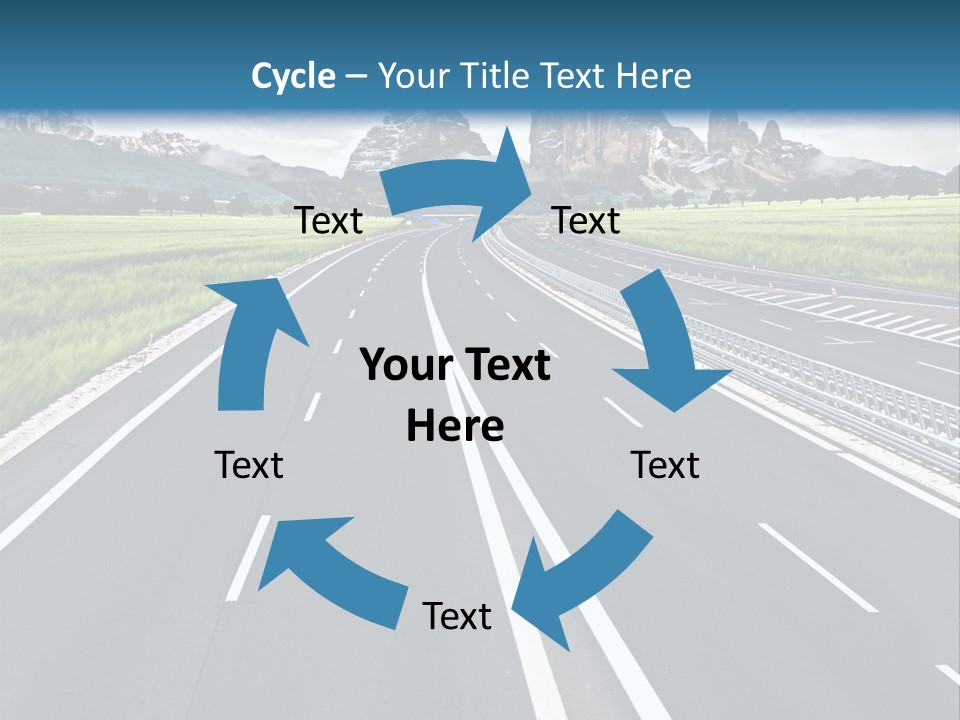 An Empty Road With Mountains In The Background PowerPoint Template