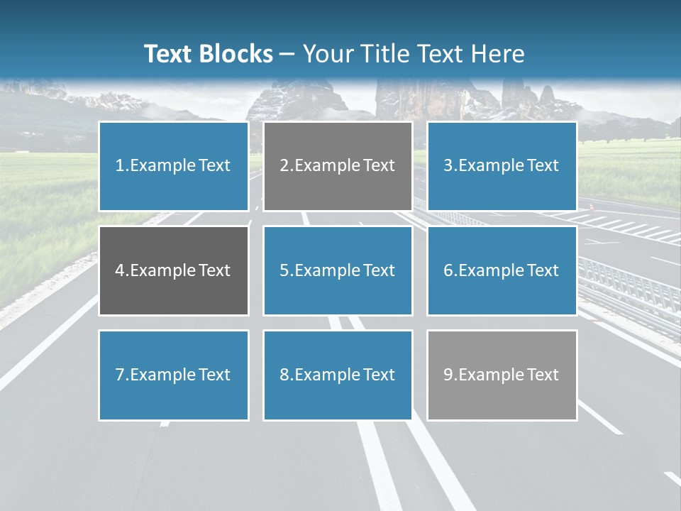 An Empty Road With Mountains In The Background PowerPoint Template