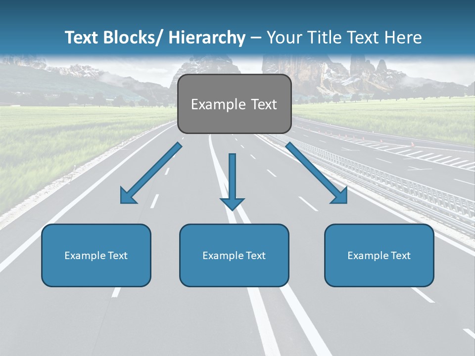 An Empty Road With Mountains In The Background PowerPoint Template
