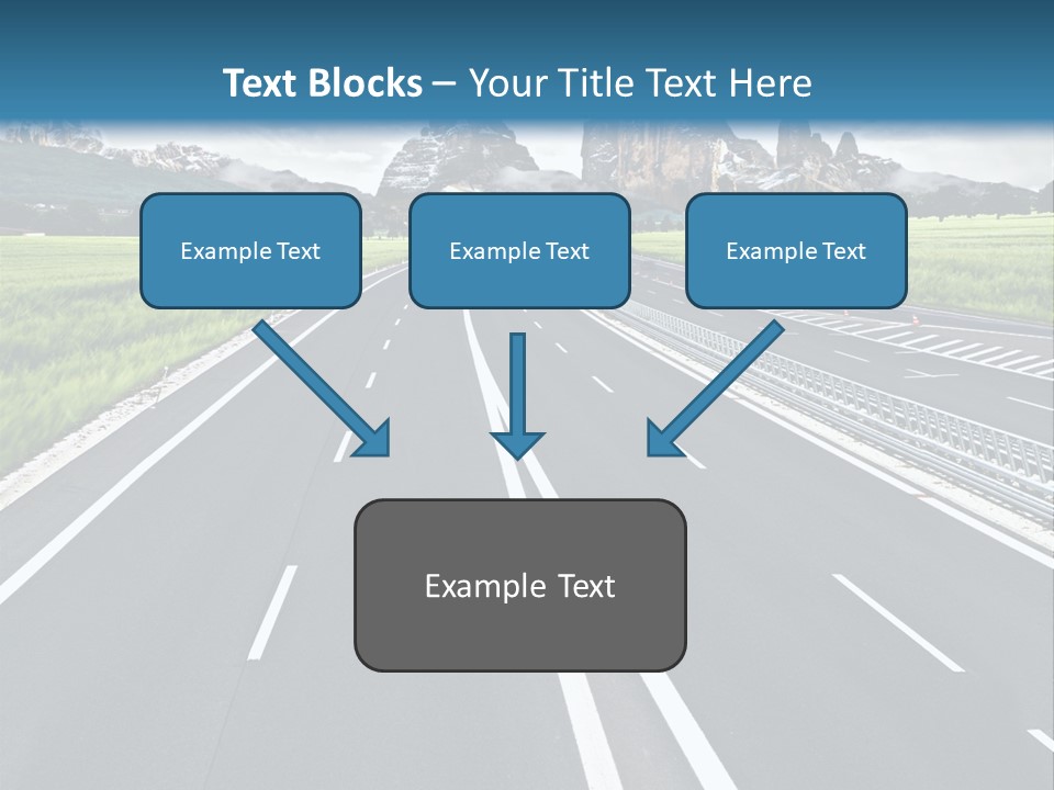 An Empty Road With Mountains In The Background PowerPoint Template