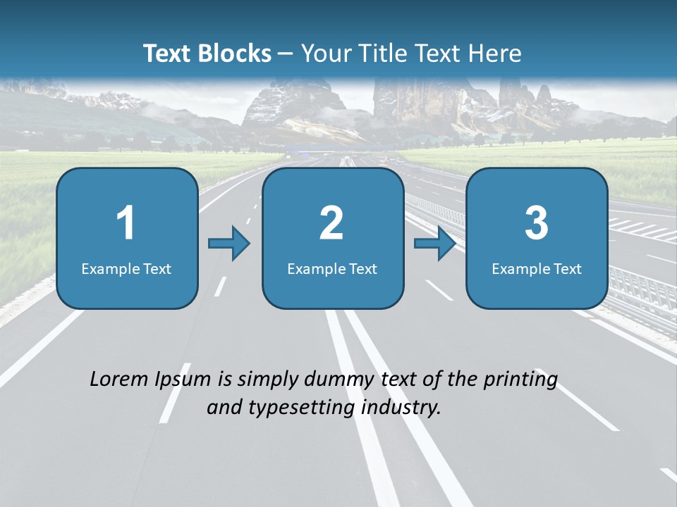An Empty Road With Mountains In The Background PowerPoint Template