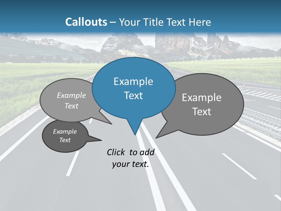 An Empty Road With Mountains In The Background PowerPoint Template