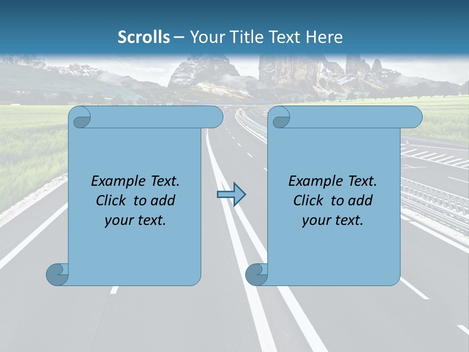 An Empty Road With Mountains In The Background PowerPoint Template
