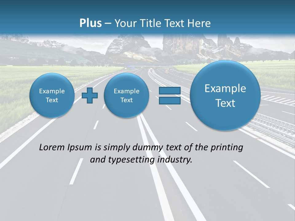 An Empty Road With Mountains In The Background PowerPoint Template