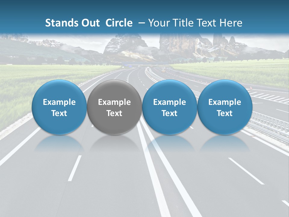 An Empty Road With Mountains In The Background PowerPoint Template