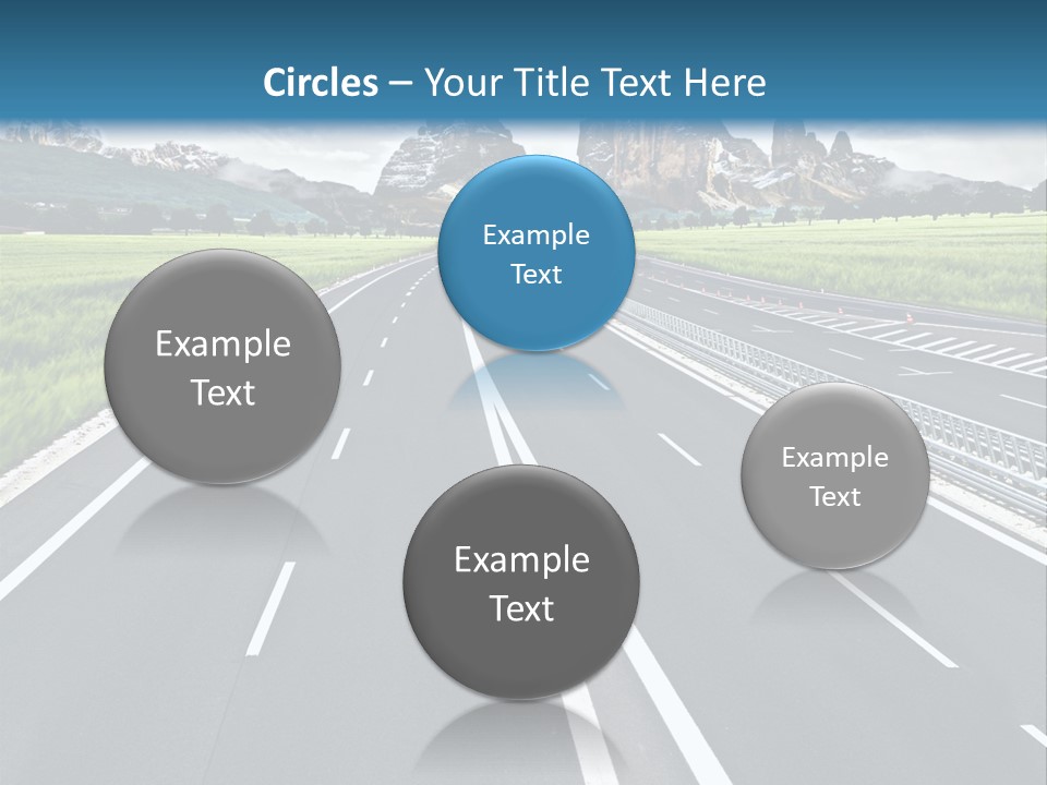 An Empty Road With Mountains In The Background PowerPoint Template