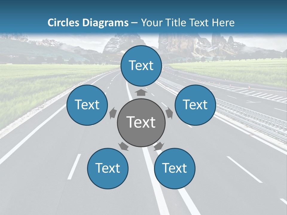 An Empty Road With Mountains In The Background PowerPoint Template