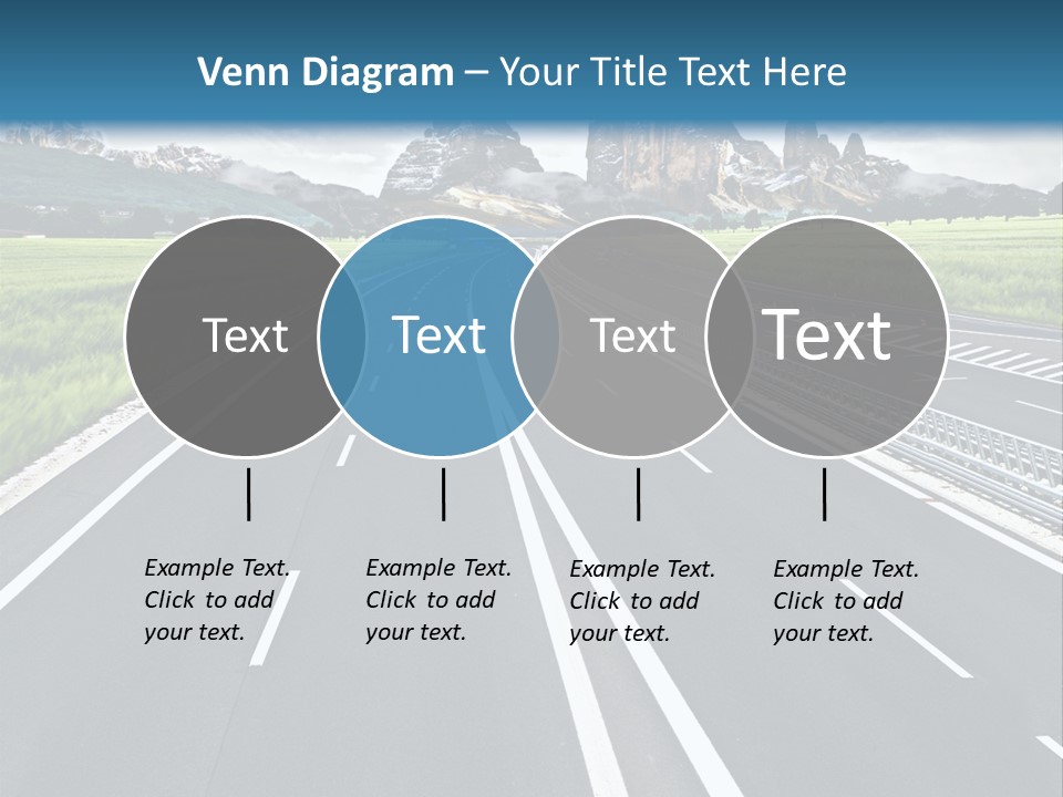 An Empty Road With Mountains In The Background PowerPoint Template