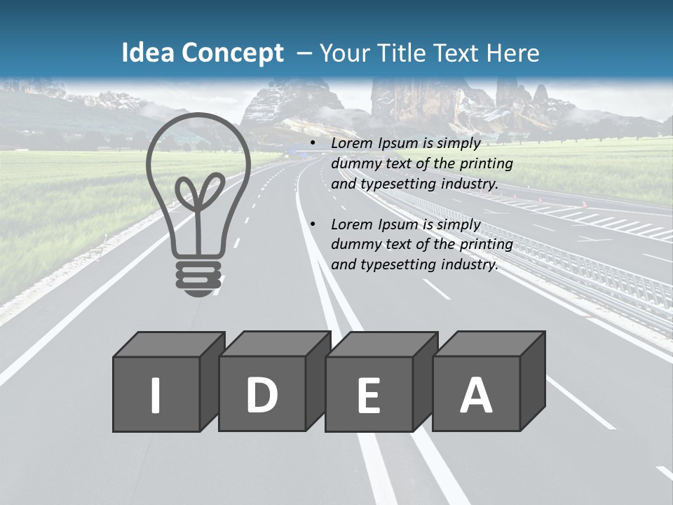 An Empty Road With Mountains In The Background PowerPoint Template