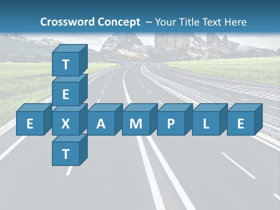 An Empty Road With Mountains In The Background PowerPoint Template