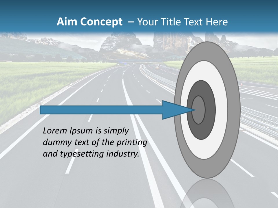 An Empty Road With Mountains In The Background PowerPoint Template