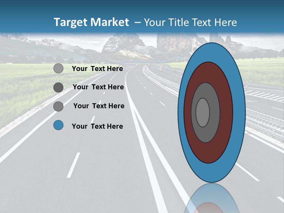 An Empty Road With Mountains In The Background PowerPoint Template