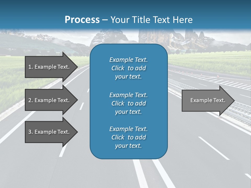 An Empty Road With Mountains In The Background PowerPoint Template
