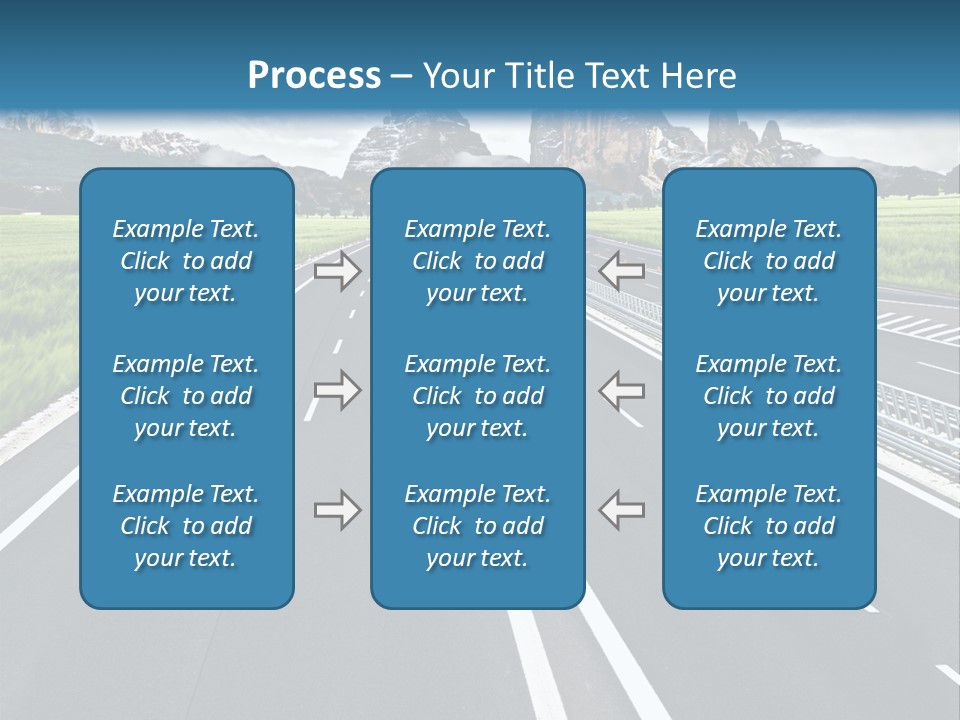 An Empty Road With Mountains In The Background PowerPoint Template